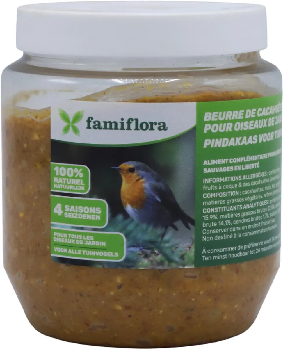 Famiflora Vogelpindakaas met Appel 350g
