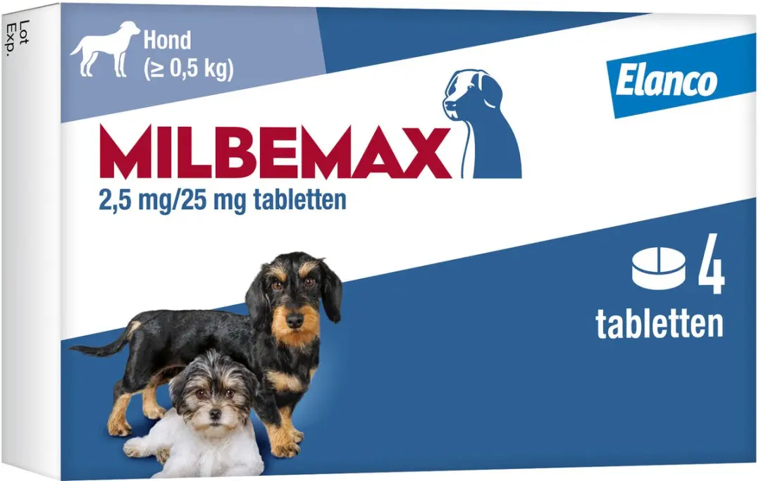 Milbemax Pup & Hond Anti-wormen 4 tabletten 0,5-10 kg