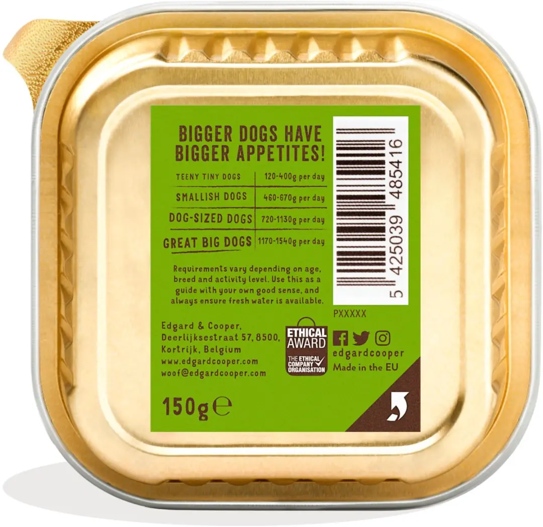 Edgard & Cooper Kuipje Hondenvoer Lam-Rund 1650g (11x150g)
