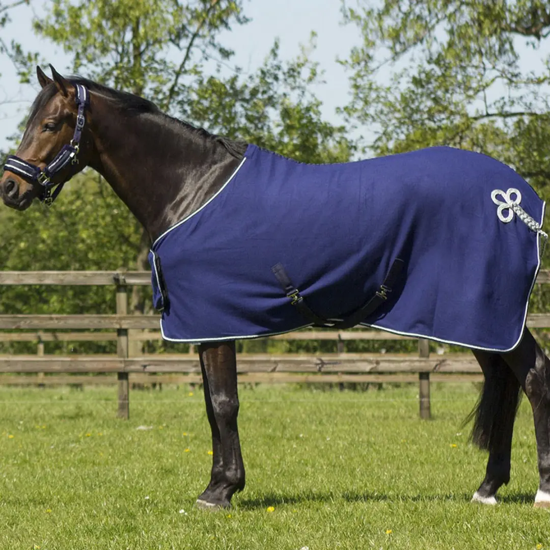 QHP Zweetdeken Ornament Donkerblauw 215