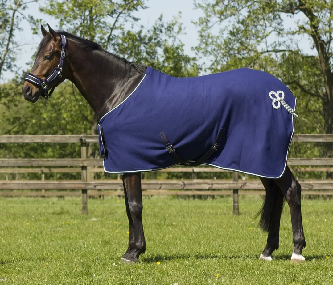 QHP Zweetdeken Ornament Donkerblauw 215