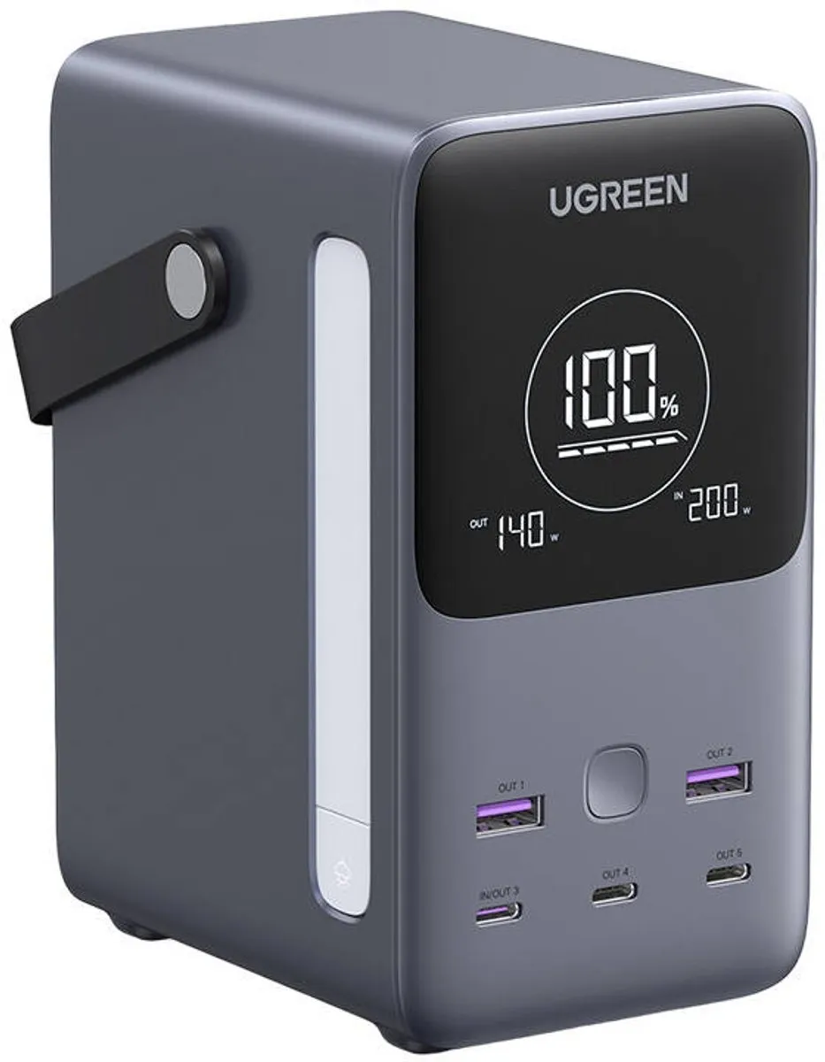 Ugreen Powerbank 48000Mah Pb770, 2X Usb + 4X Usb-C, Snel Opladen 300W, Grijs