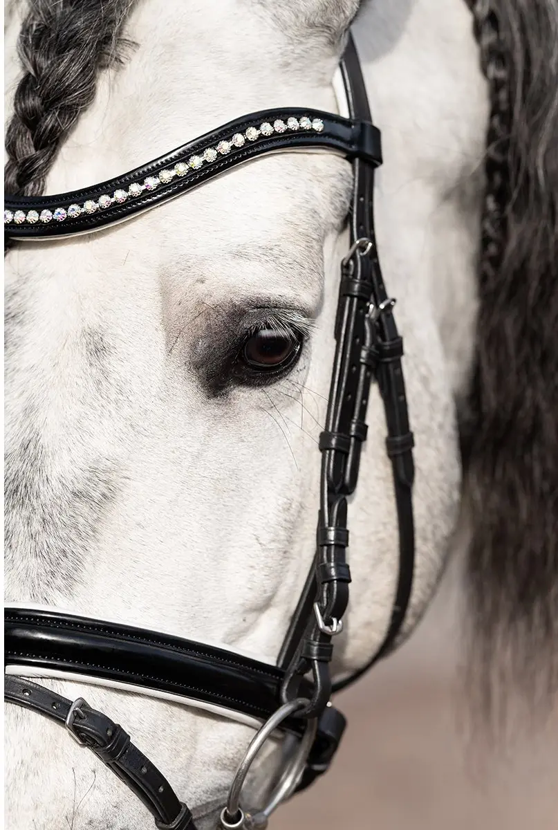 Epplejeck Diva Hoofdstel - Pony - Zwart-wit
