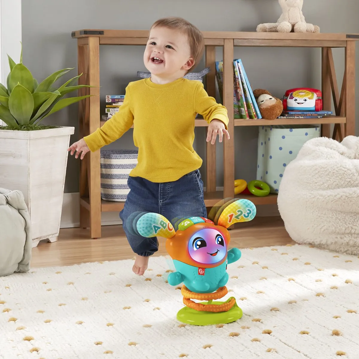 Fisher-Price DJ Bouncin Beats Leerrobot HJP90 - Meerkleurig
