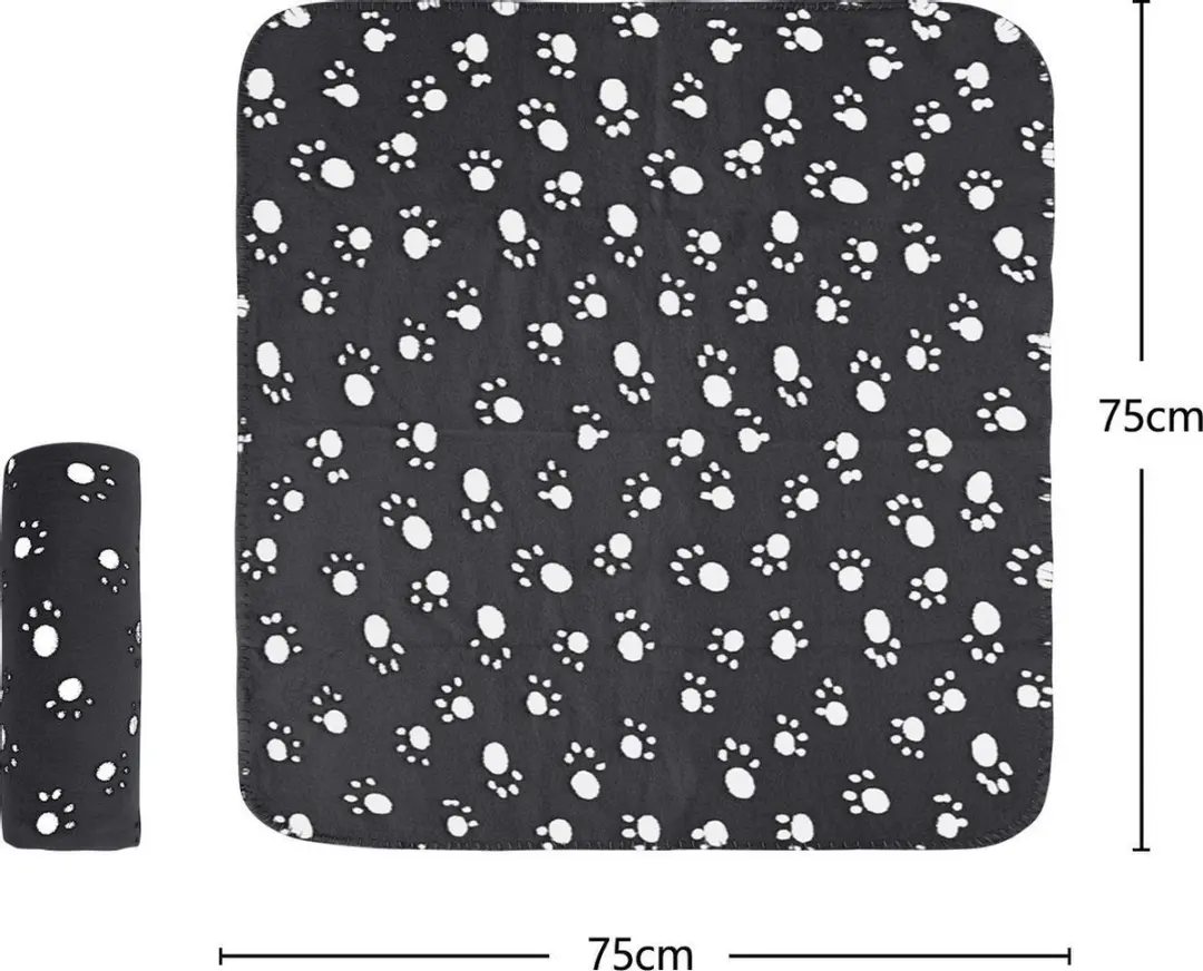 Nobleza Kattendeken Zwart - 75x75cm - Fleece