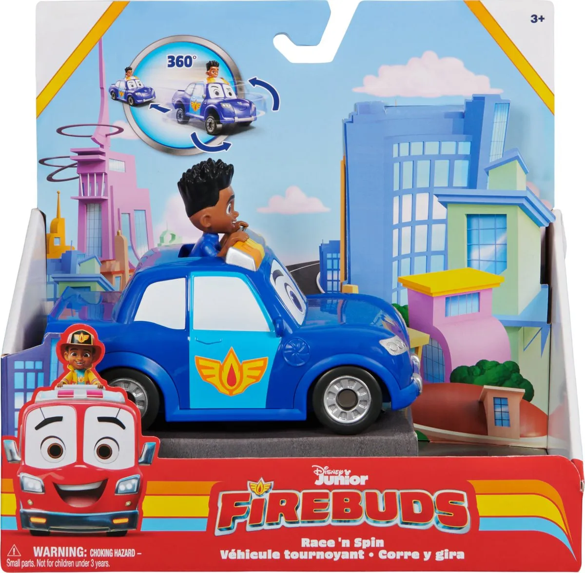 Disney Junior Firebuds Race And Spin - Blauw