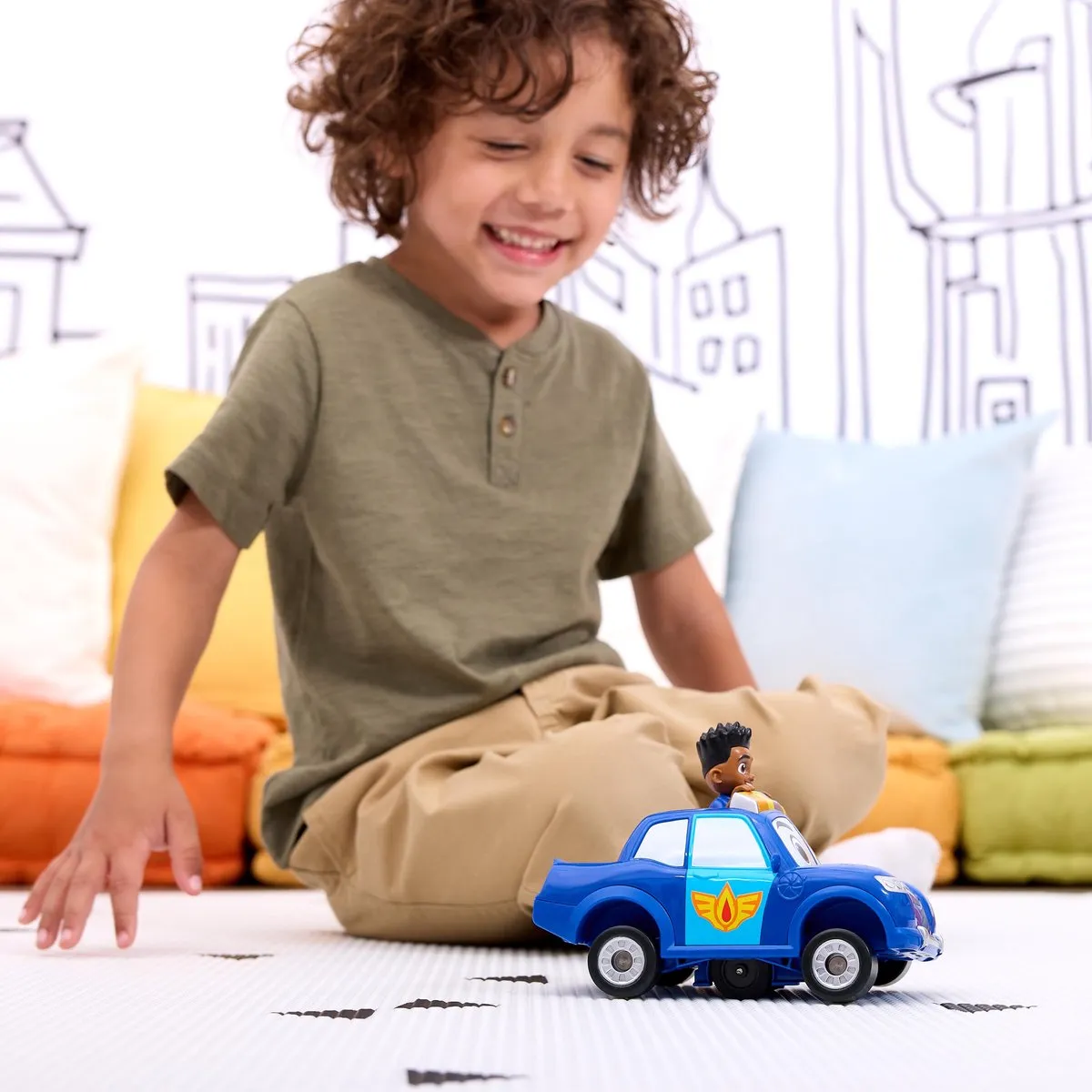Disney Junior Firebuds Race And Spin - Blauw