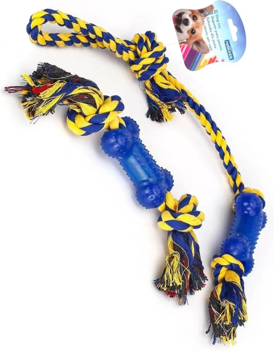 Nobleza Speeltouw met Bot Blauw/Geel