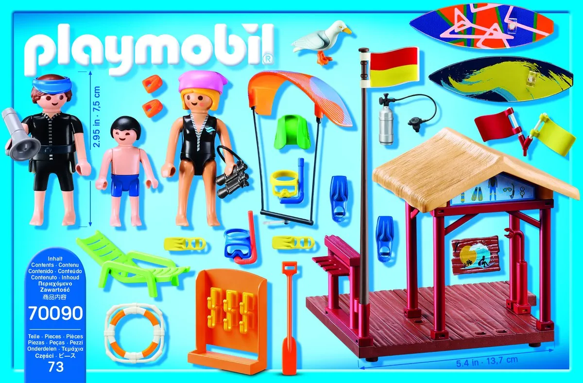 Playmobil Watersportschool 70090 - Multicolor