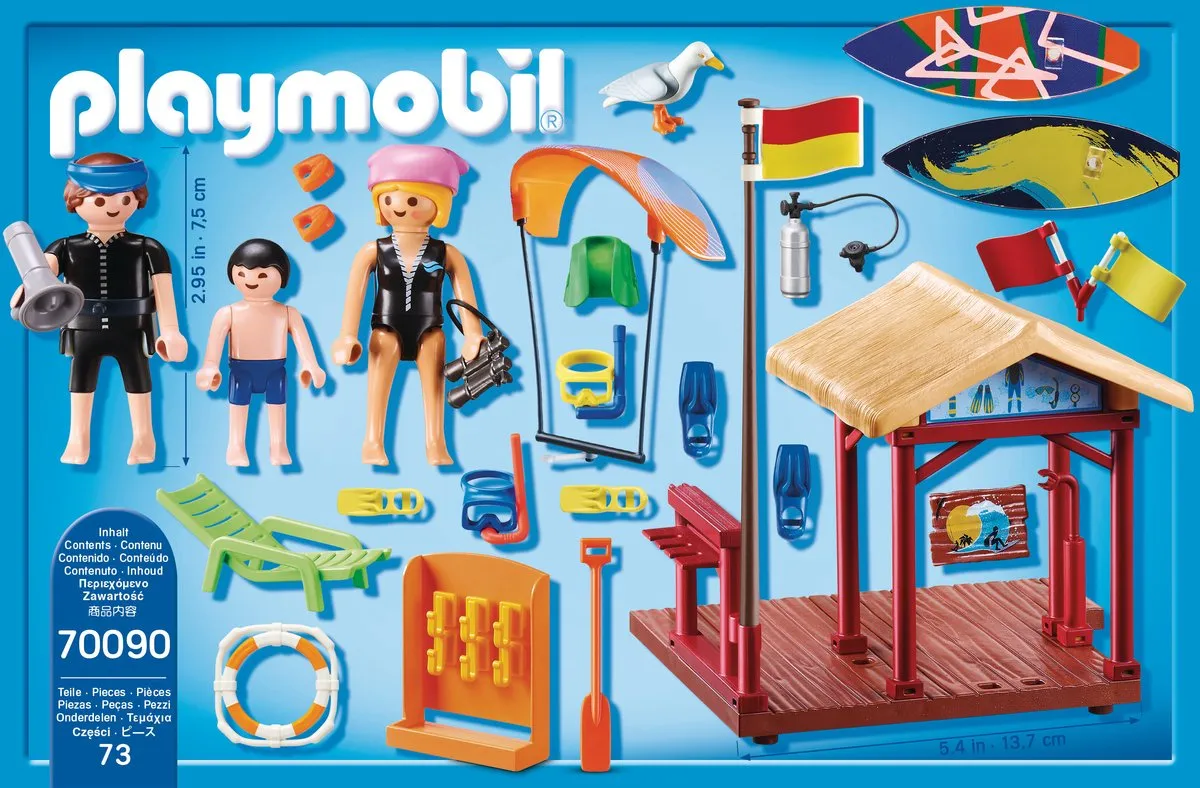 Playmobil Watersportschool 70090 - Multicolor