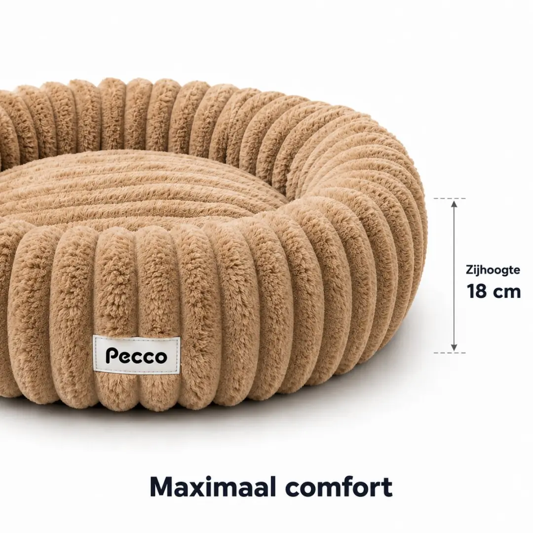 Pecco Orthopedische Hondenmand 60cm - Lichtbruin - 2-in-1