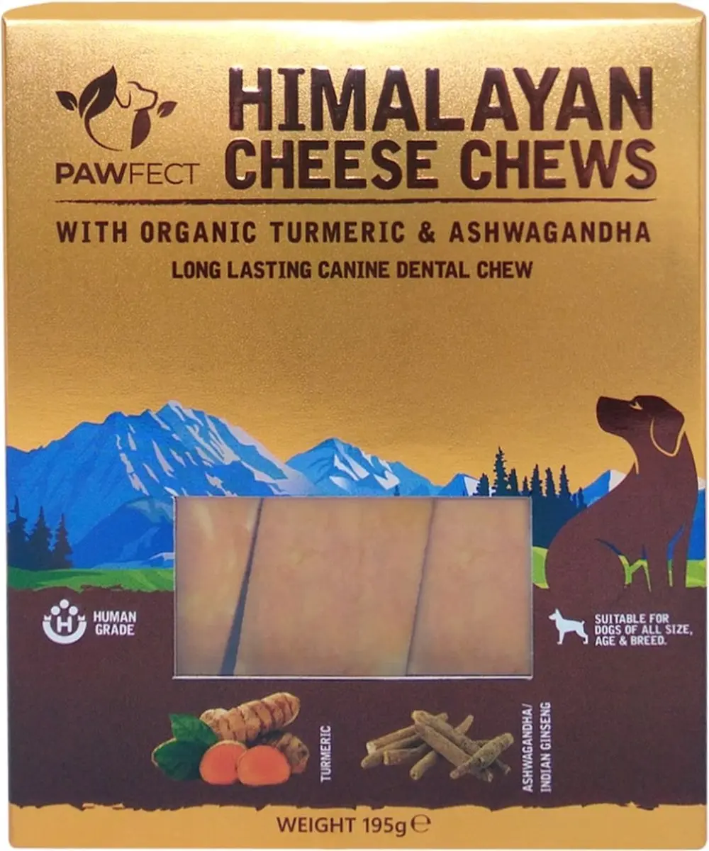 Pawfect chew yakstaaf Kurkuma en Ashwagandha Medium 3 x 65 gr.