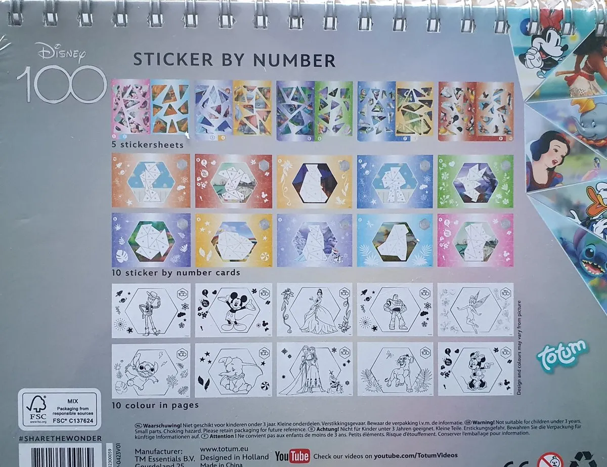 Disney Frozen Stickers by Number - 10 Puzzels - afbeelding 2 van 2