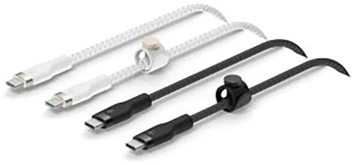 Belkin BoostCharge Pro Flex USB-C Kabel 60W 1m - 2 Stuks Wit