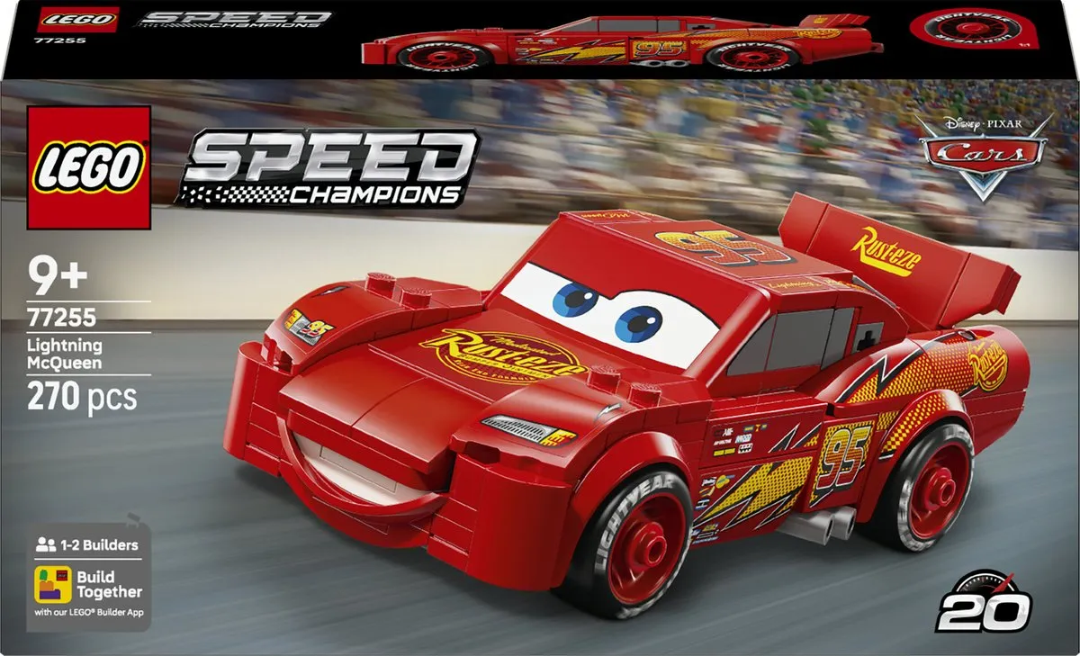 LEGO Speed Champions Bliksem McQueen 77255 - 270 Stukken - Multicolor