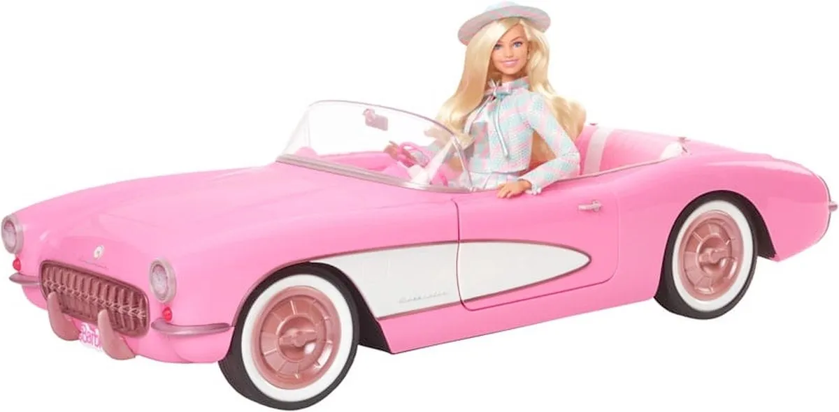 Barbie The Movie Roze Corvette Convertible HPK02
