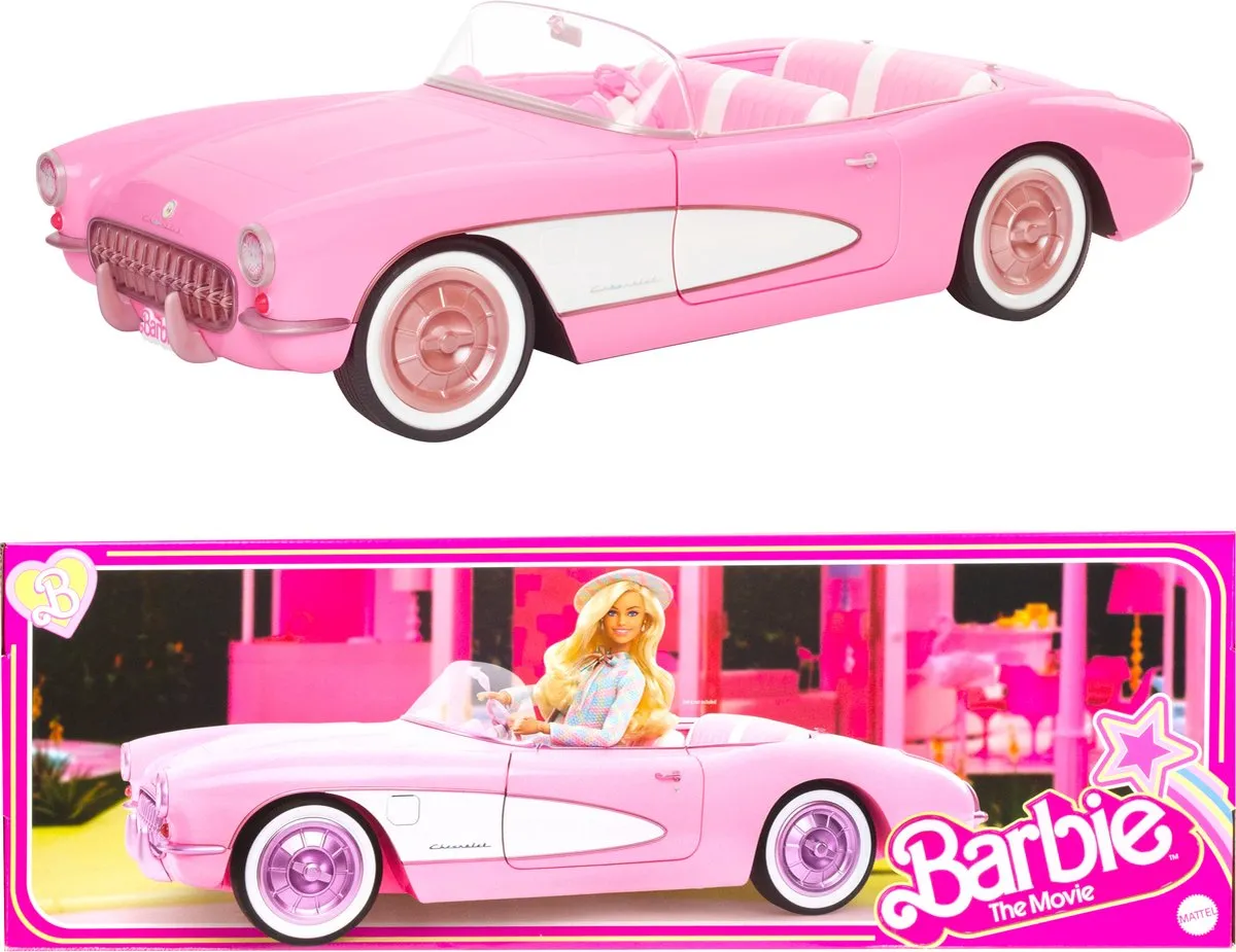 Barbie The Movie Roze Corvette Convertible HPK02