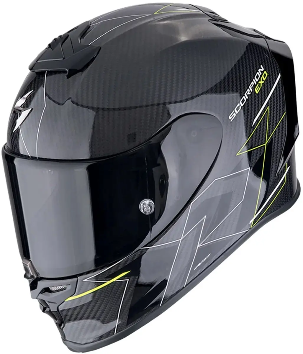 Scorpion EXO-R1 Evo Carbon Integraalhelm - Maat S - Zwart Geel