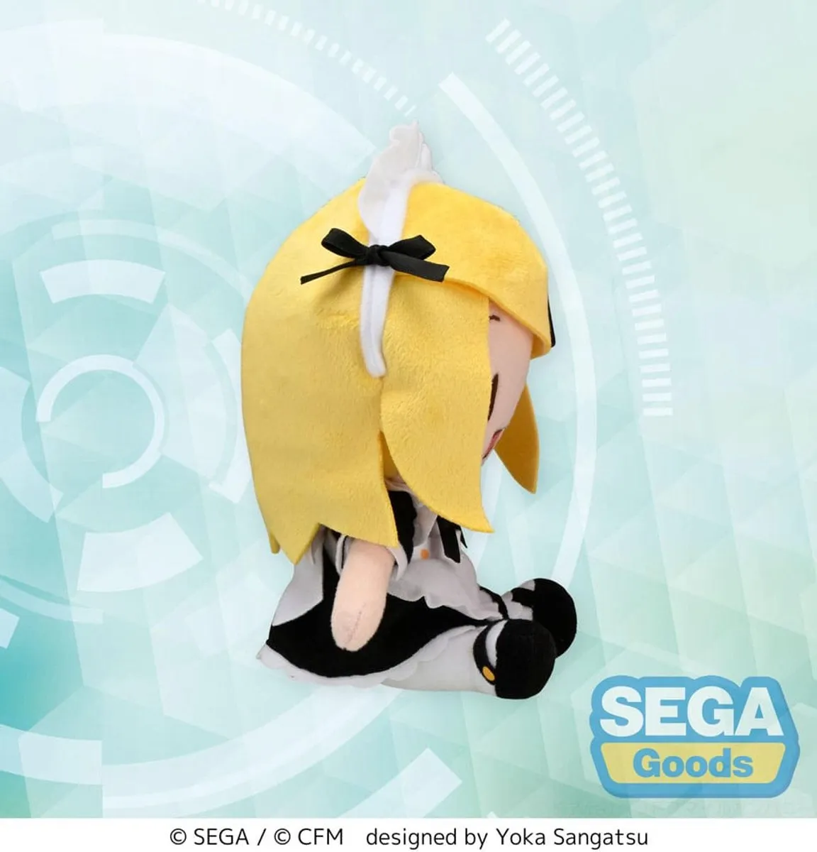 Sega Hatsune Miku Project DIVA Arcade Future Tone Fuwa Petit Knuffel - Kagamine Rin Maid Ver. - 16cm - Multicolor