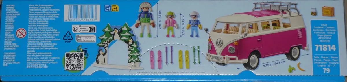 Playmobil 71814 Volkswagen T1 Campingbus Winteredition II - Rood