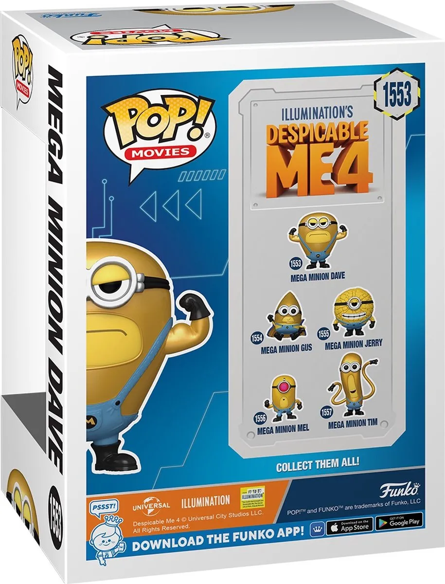 Funko Pop! Minions Despicable Me 4 Mega Minion Dave 76049 - Meerkleurig