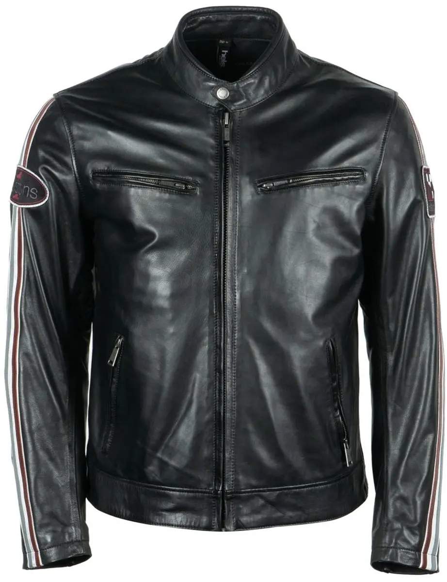 Helstons Race Leren Aniline Jas Zwart