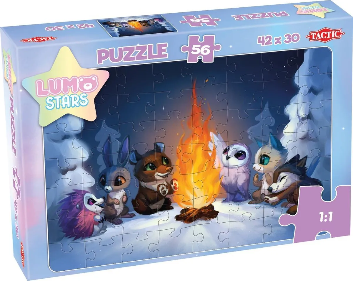 Tactic Lumo Stars Puzzel 56 Stukjes - Meerkleurig