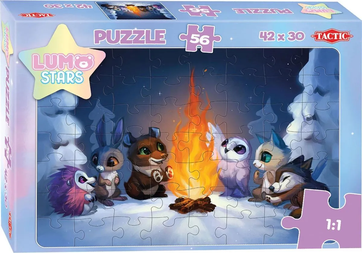 Tactic Lumo Stars Puzzel 56 Stukjes - Meerkleurig