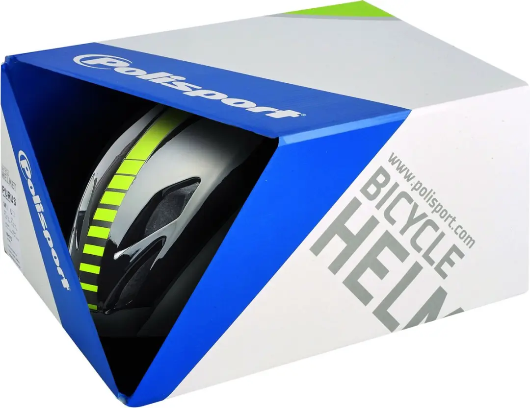 Polisport Aero Road Helm M/L - Mat Wit/Zwart/Geel