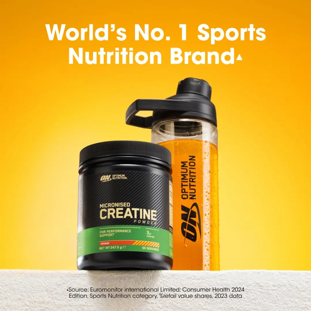 Optimum Nutrition Micronized Creatine Poeder 247g - 55 Doseringen - Oranje - afbeelding 5 van 6