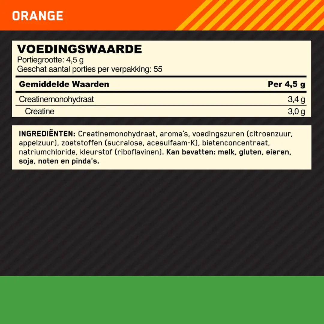 Optimum Nutrition Micronized Creatine Poeder 247g - 55 Doseringen - Oranje - afbeelding 6 van 6