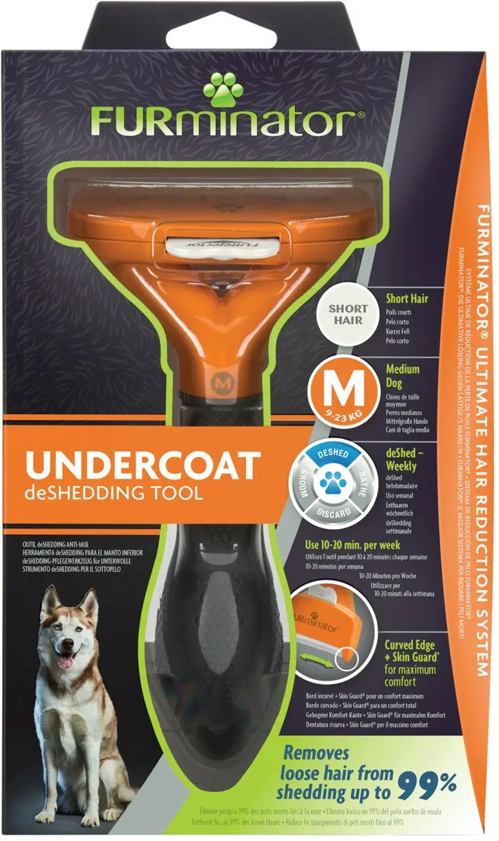 Furminator Hondenvachtkam Medium - Oranje