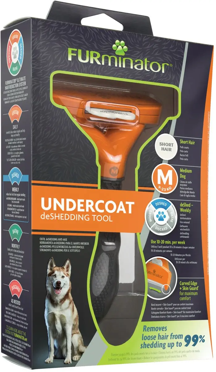 Furminator Hondenvachtkam Medium - Oranje