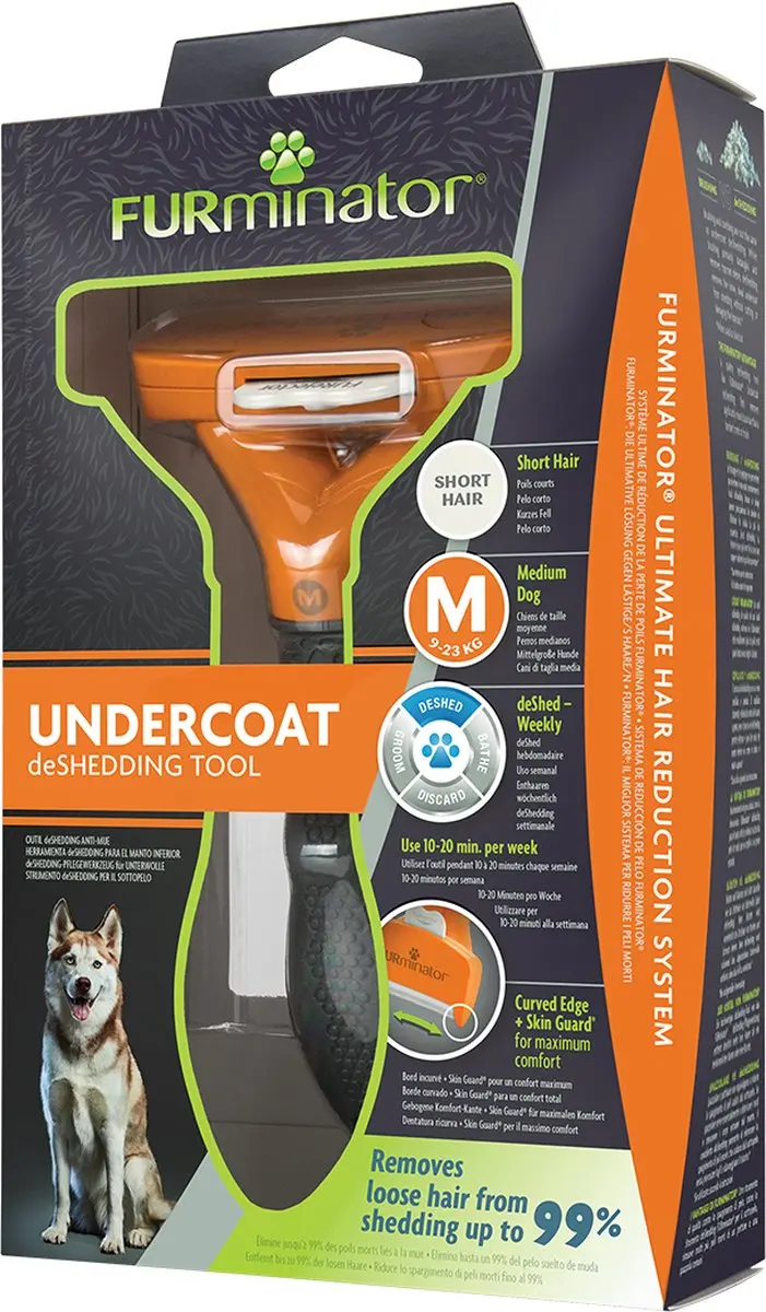 Furminator Hondenvachtkam Medium - Oranje