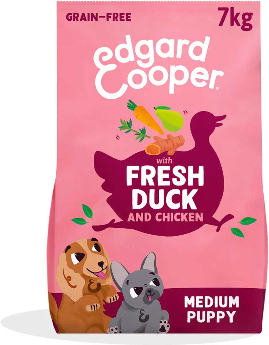 Edgard & Cooper Puppy Hondenbrokken Vers Eend & Kip 7kg