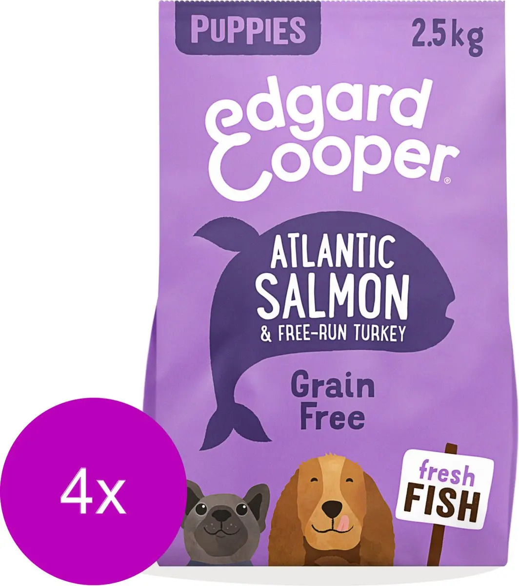 Edgard & Cooper Puppy Graanvrij Zalm & Kalkoen