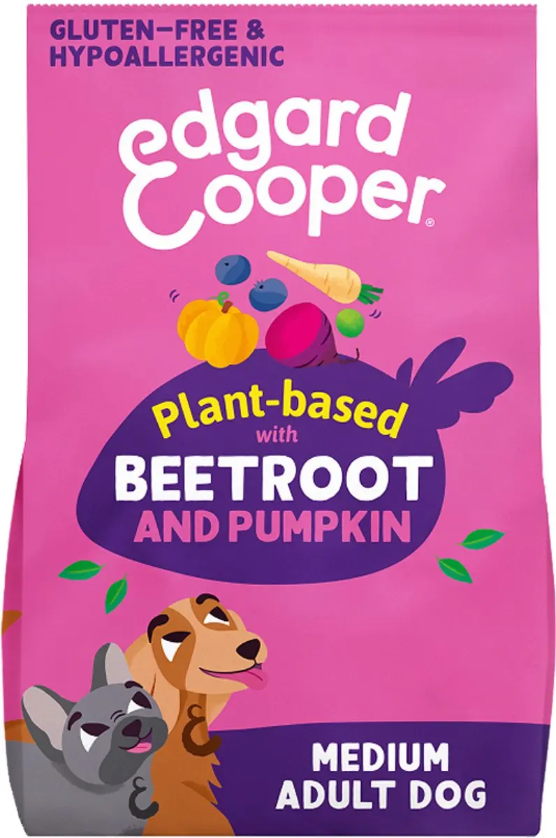 Edgard & Cooper Plantbased Hondenvoer Rode Biet & Pompoen 1kg
