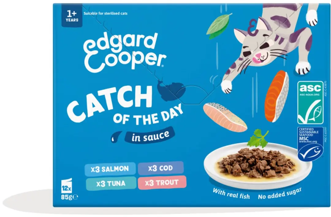 Edgard & Cooper Kat Adult Saus Pouch Catch MP