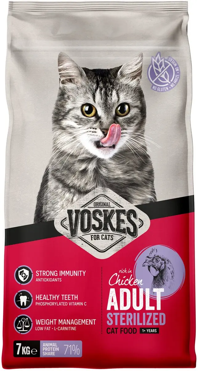 Voskes Kattenbrokken Sterilized Adult Kip 2kg