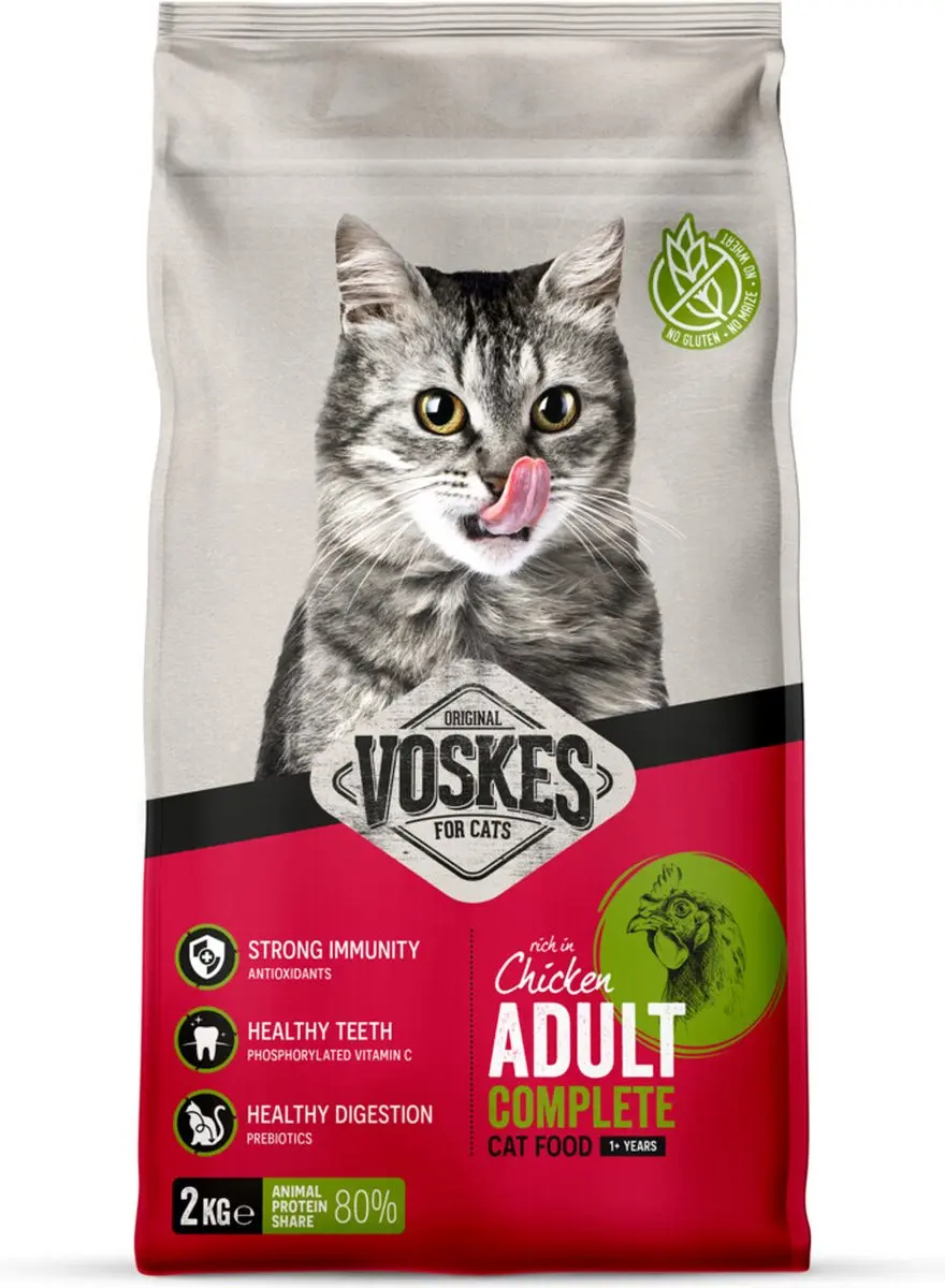 Voskes Kattenbrokken Adult Kip 2kg