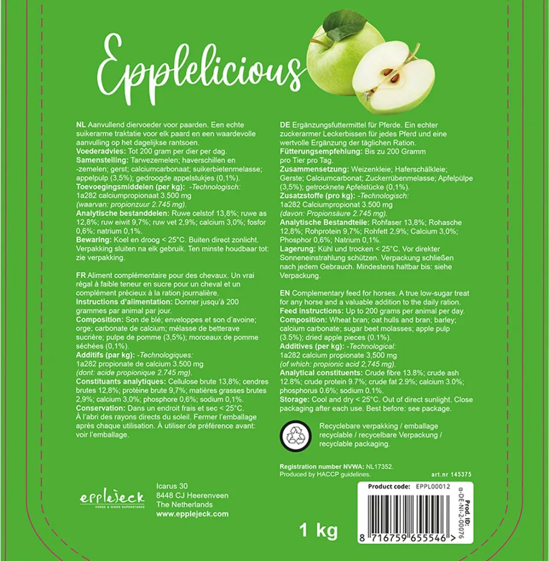Epplejeck Paardensnoepjes Epplelicious