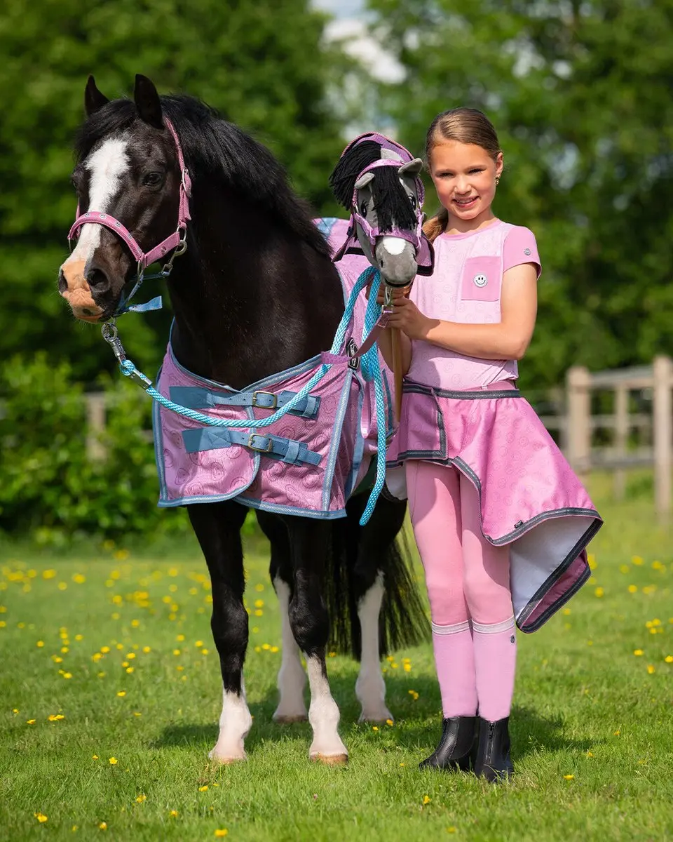 QHP Hobby Horse Collection Roze Uitrijdekken - afbeelding 4 van 4