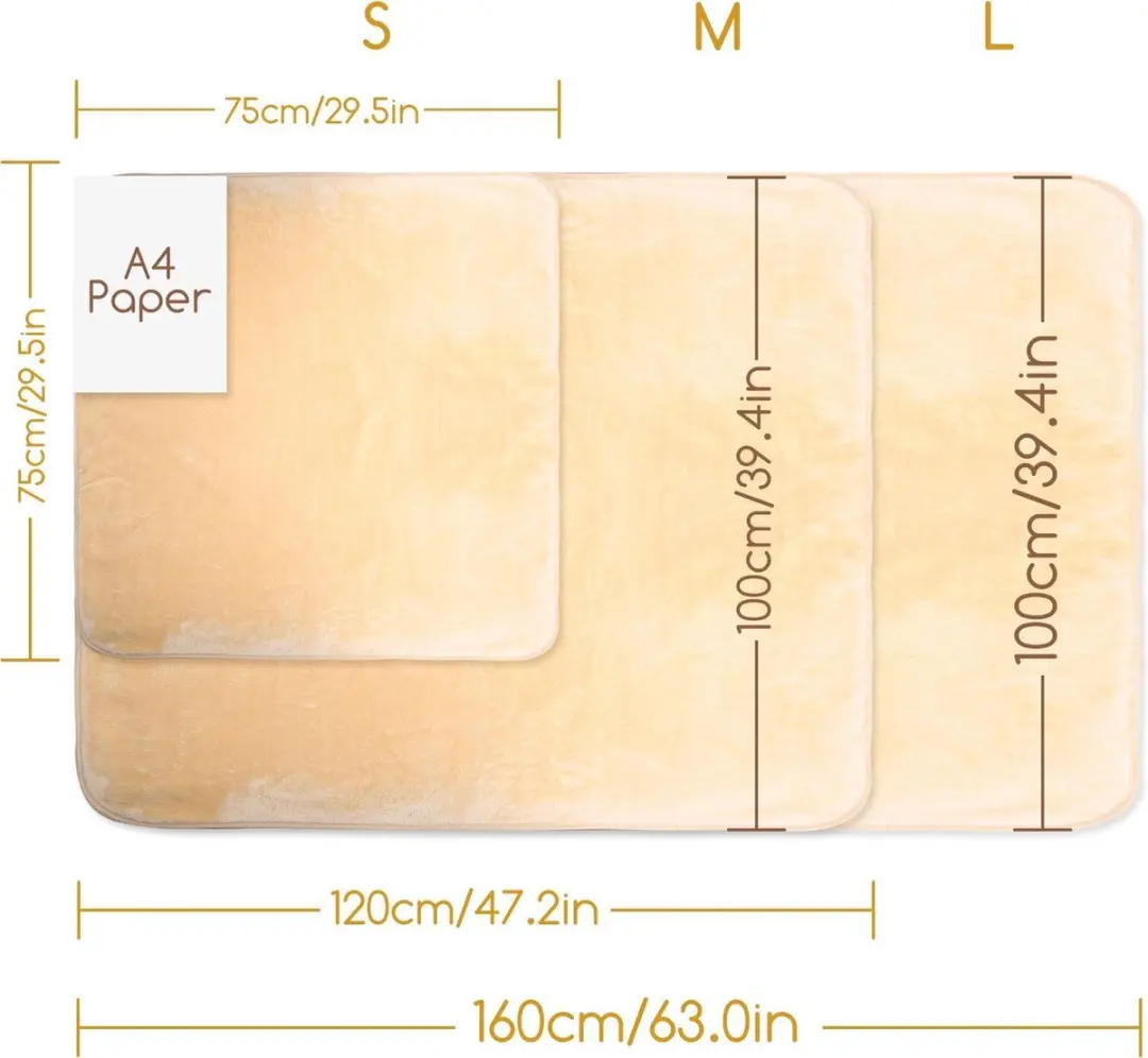 Nobleza Hondenmat 120x100cm - Zacht Microvezel - Bruin Beige