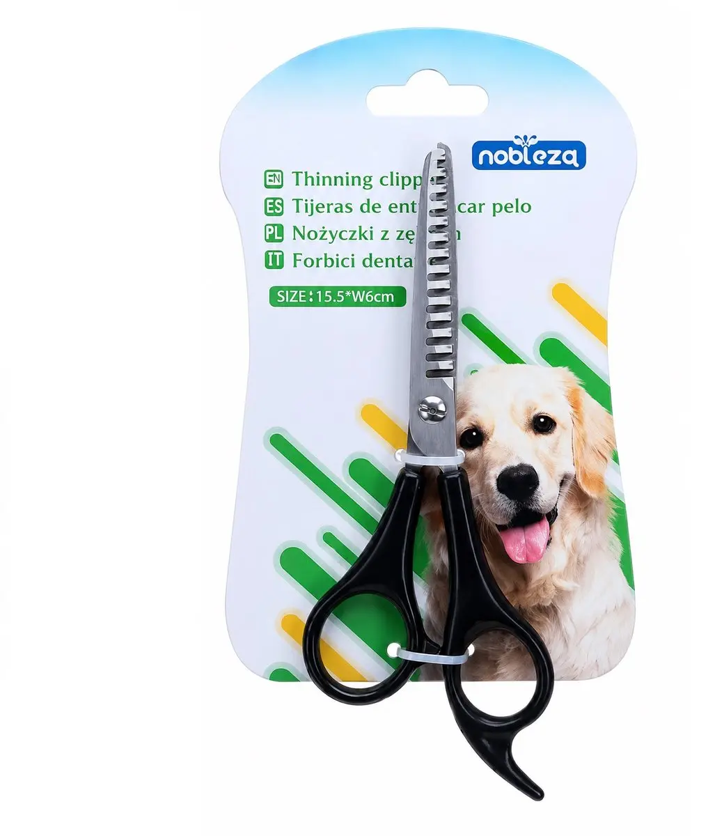Nobleza Effileerschaar Huisdieren - 15,5 cm - Zwart
