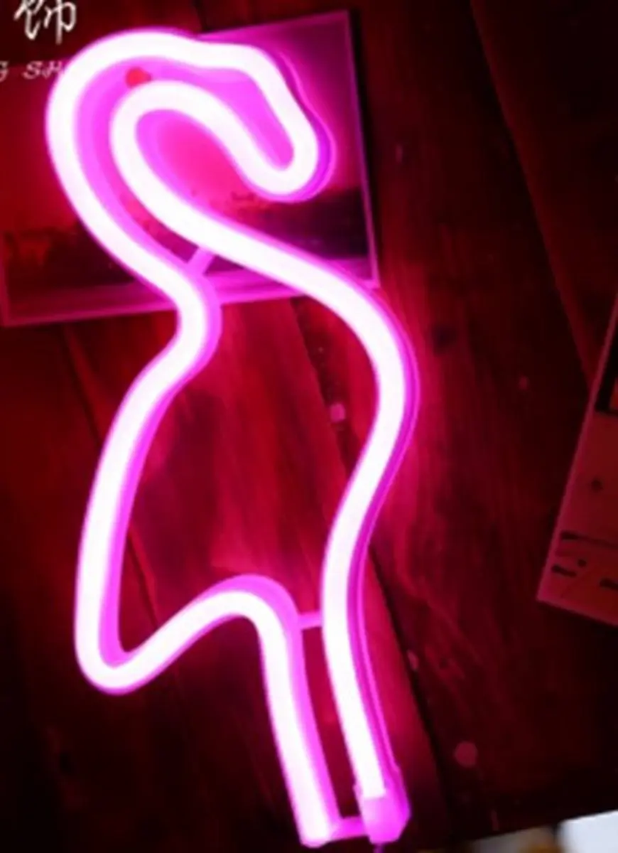 Groenovatie LED Neon Wandlamp Flamingo