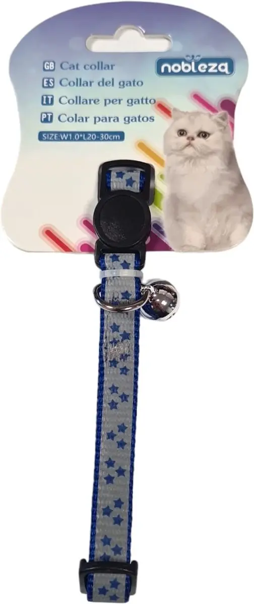 Nobleza Kattenhalsband Reflecterend Blauw - 20-30cm - afbeelding 5 van 5