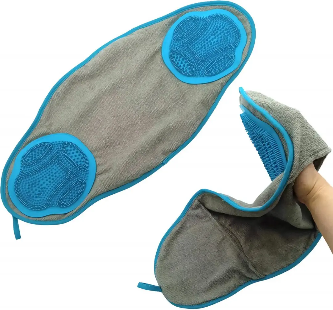 Nobleza Hondenhanddoek met Borstels Blauw 64x28,5cm