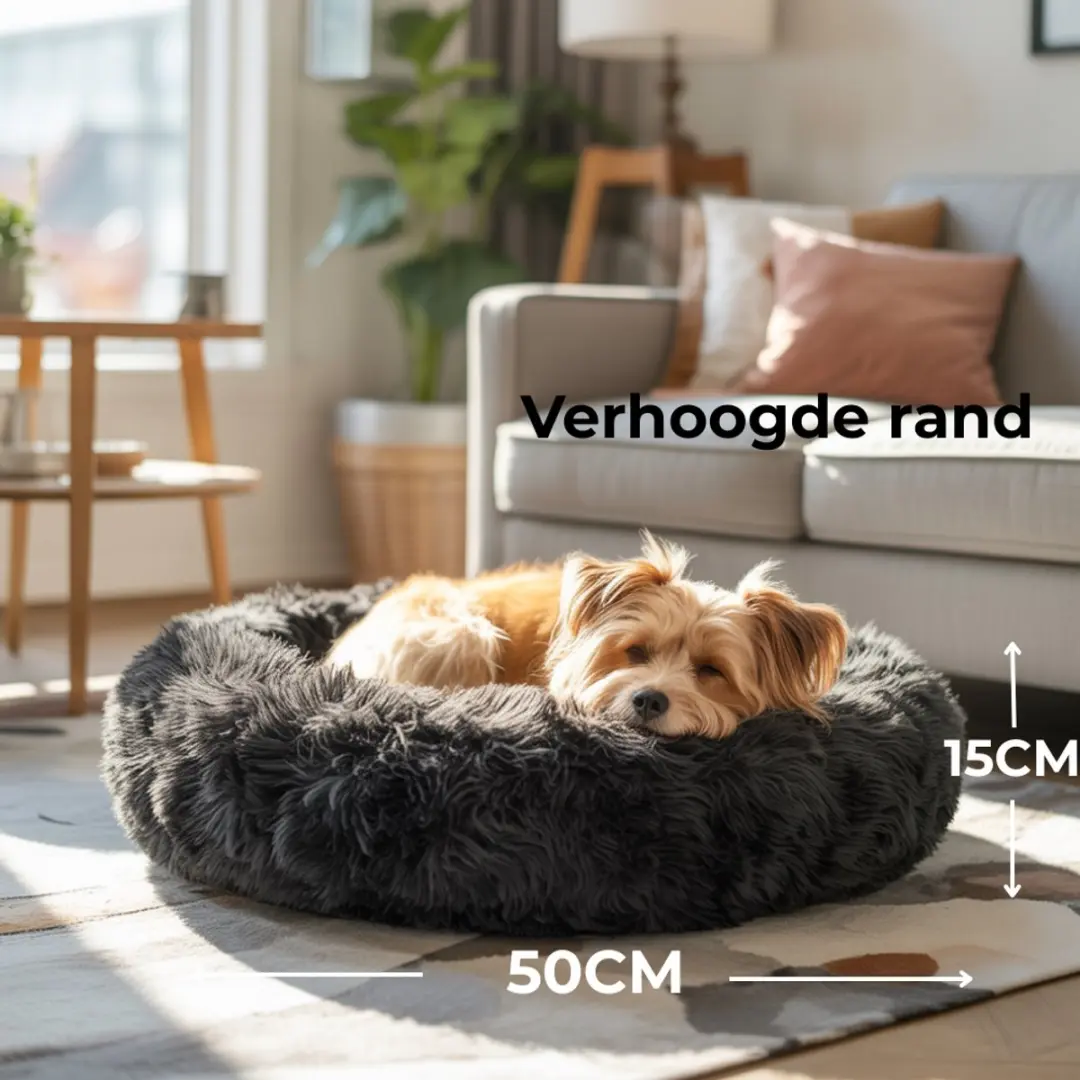 Pecco Donutmand Hond/Kat 50cm - Zwart