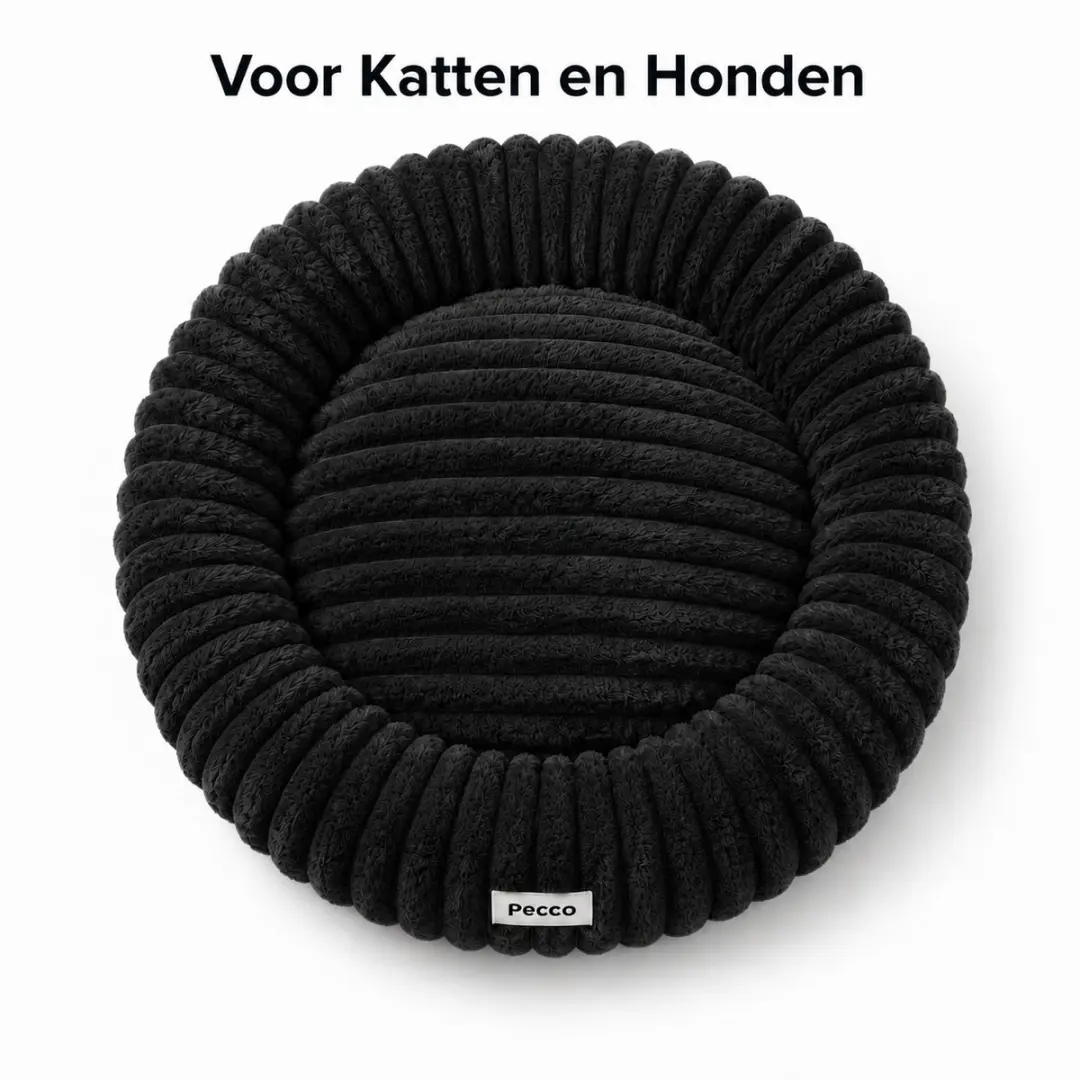 Pecco Orthopedische Hondenmand 80cm - Zwart - 2-in-1