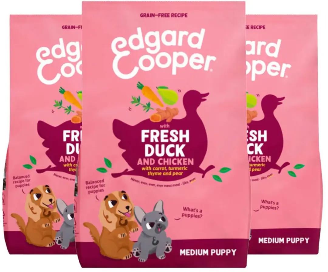 Edgard & Cooper Puppy Droogvoer Eend & Kip Medium